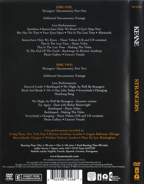 DVD Keane ‎– Strangers - Image 2