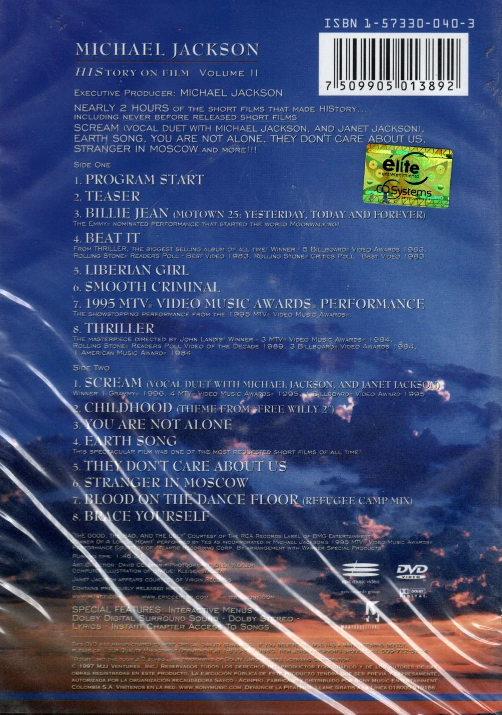 DVD Michael Jackson –History On Film (Volume II) - Image 2