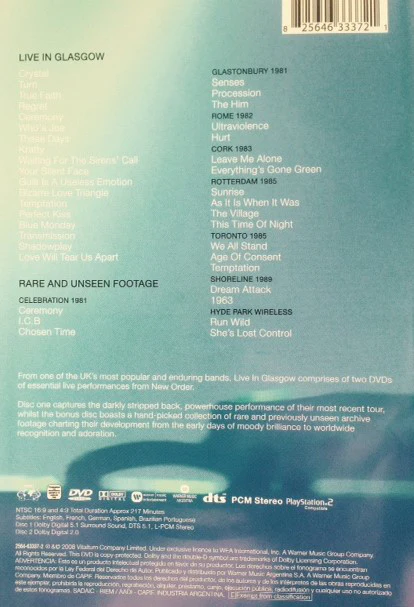 DVD New Order – Live In Glasgow - Image 2