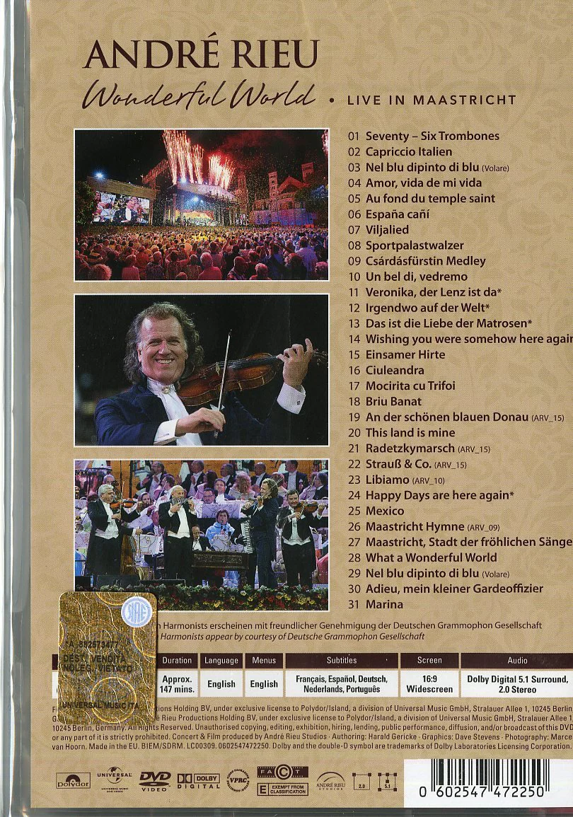 DVD RIEU, ANDRE - Wonderful World - Image 2
