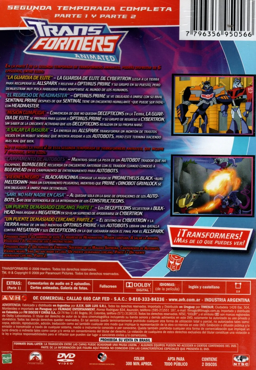 DVD TRANSFORMERS ANIMATED 2 TEMP - Image 2