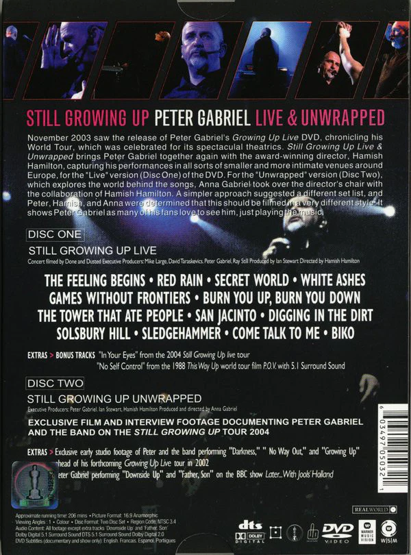 DVD x2 Peter Gabriel – Still Growing Up Live & Unwrapped - Image 2