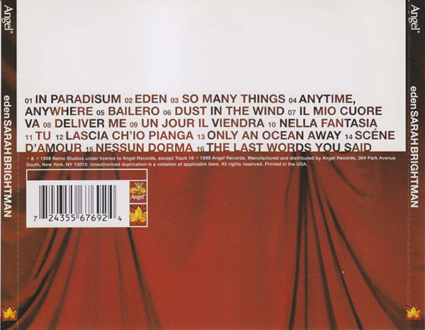 CD Eden Sarah - Brightman - Image 2