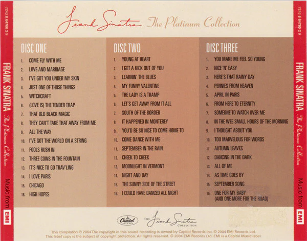 CDX3 Frank Sinatra – The Platinum Collection - Image 2