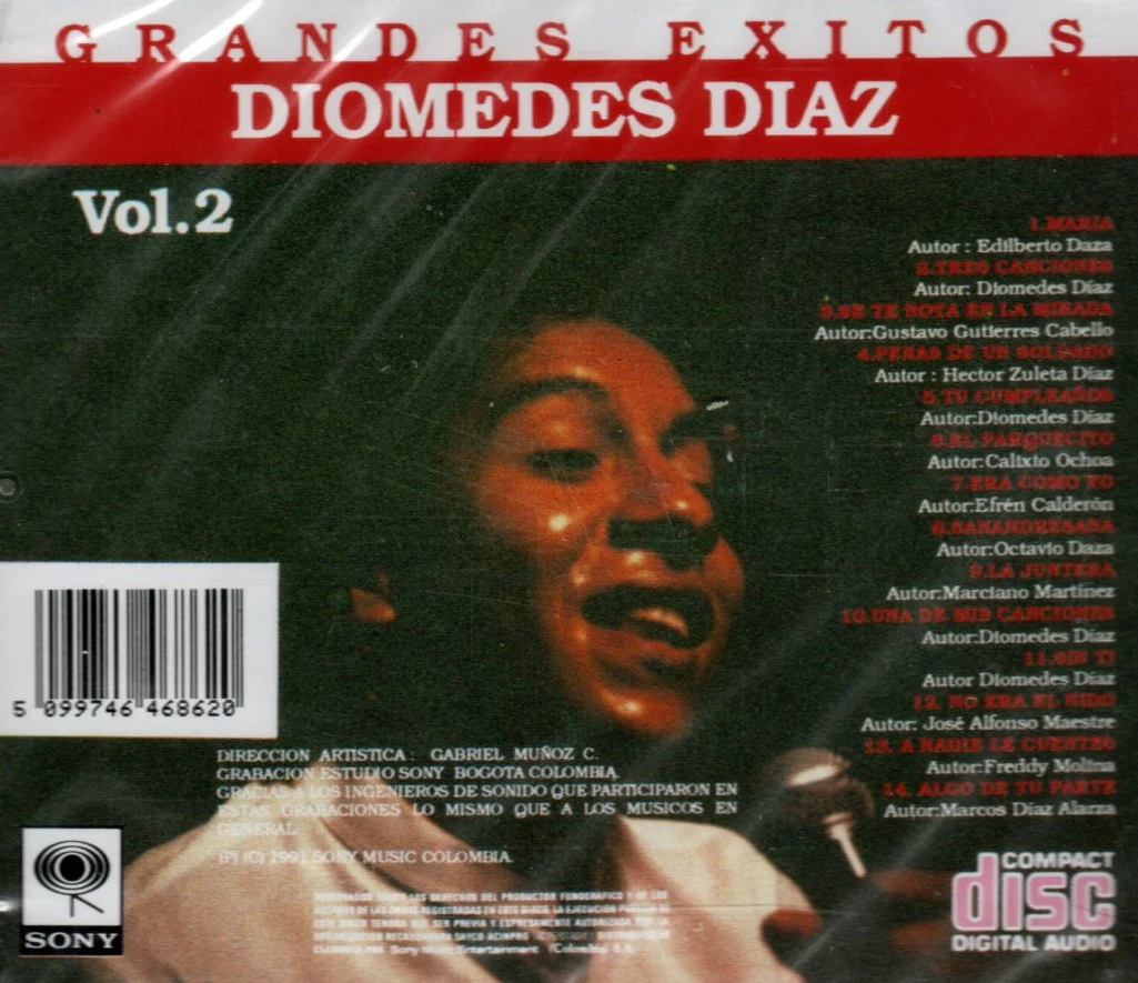 CD Diomedes Díaz – Grandes Éxitos Vol. 2 - Image 2