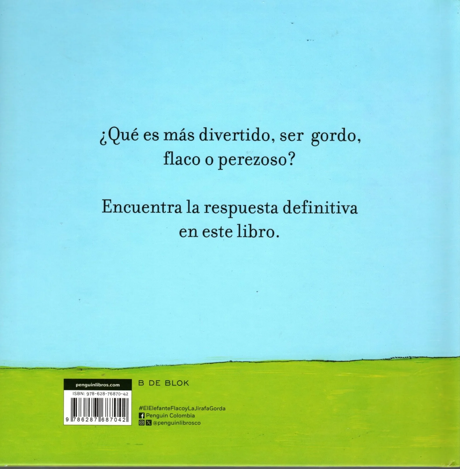 LIBRO EL ELEFANTE FLACO Y LA JIRAFA GORDA - Image 2