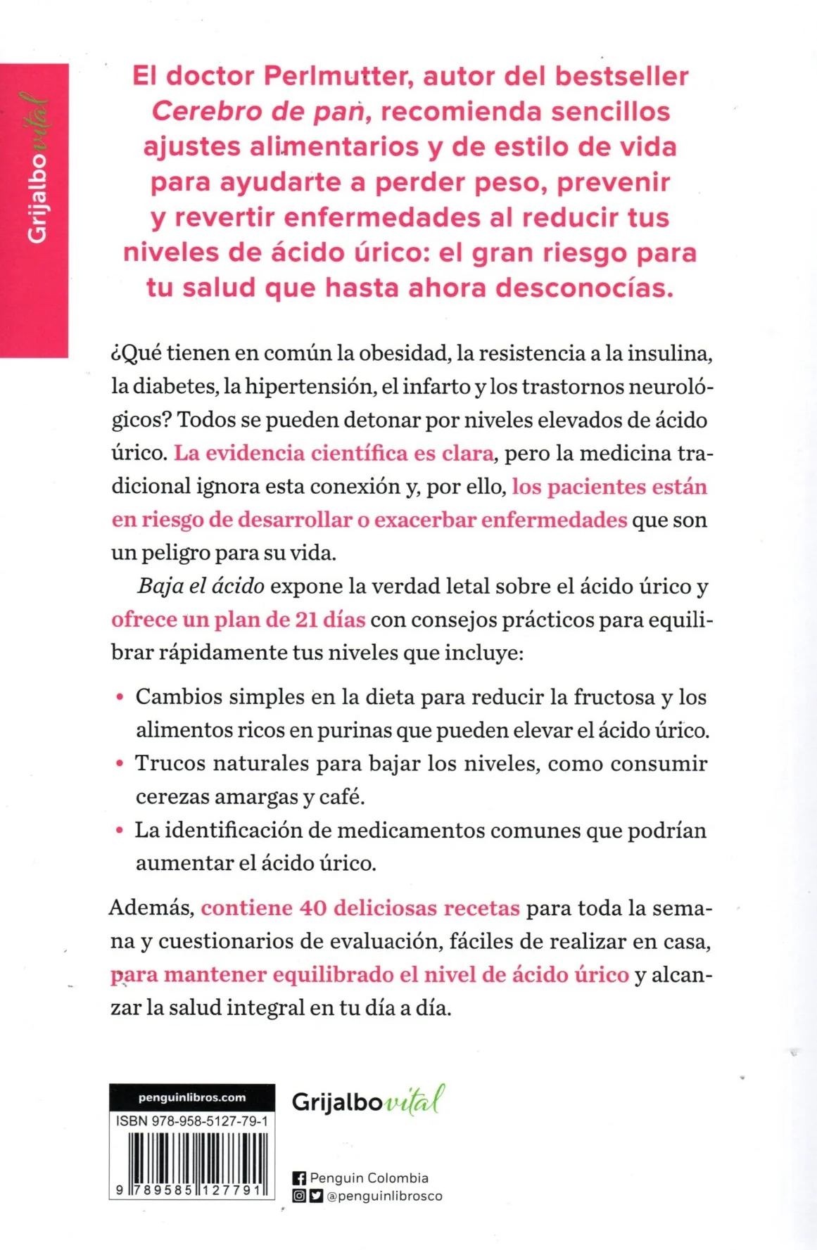 Libro David Perlmutter - Baja el acido - Image 2