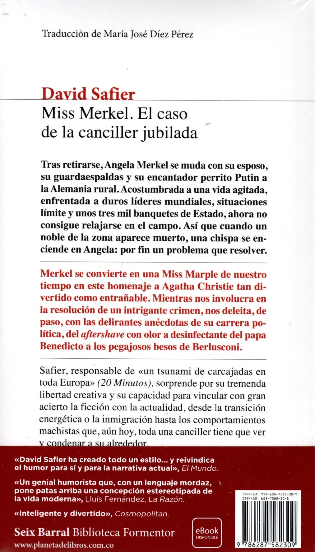 Libro David Safier - Miss Merkel. El Caso De La Canciller Jubilada - Image 2
