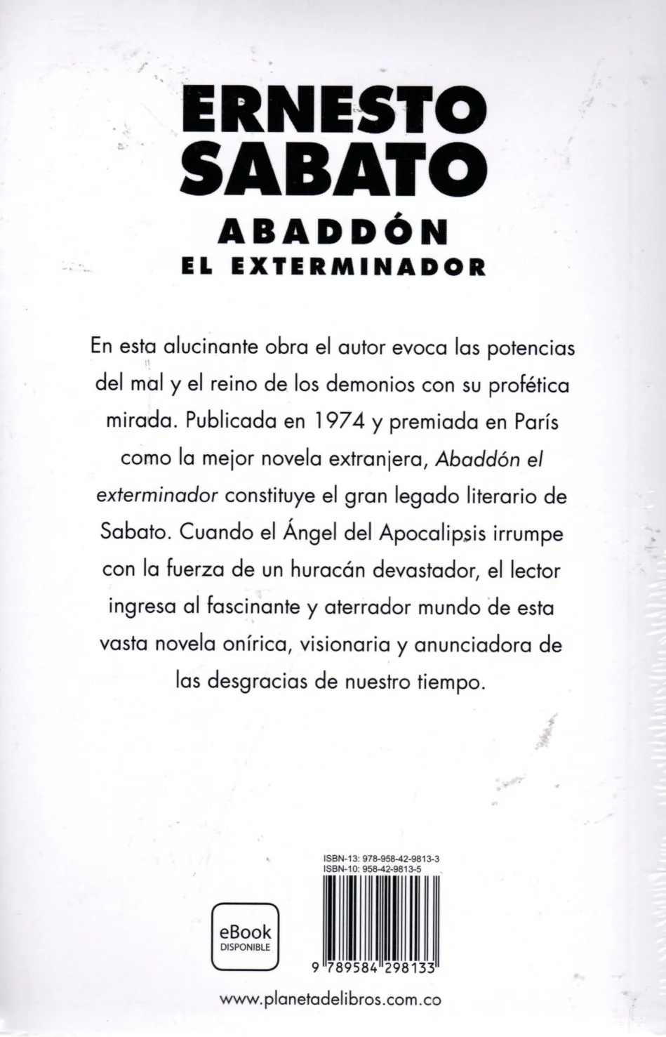 Libro Ernesto Sabato - Abaddón El Exterminador - Image 2