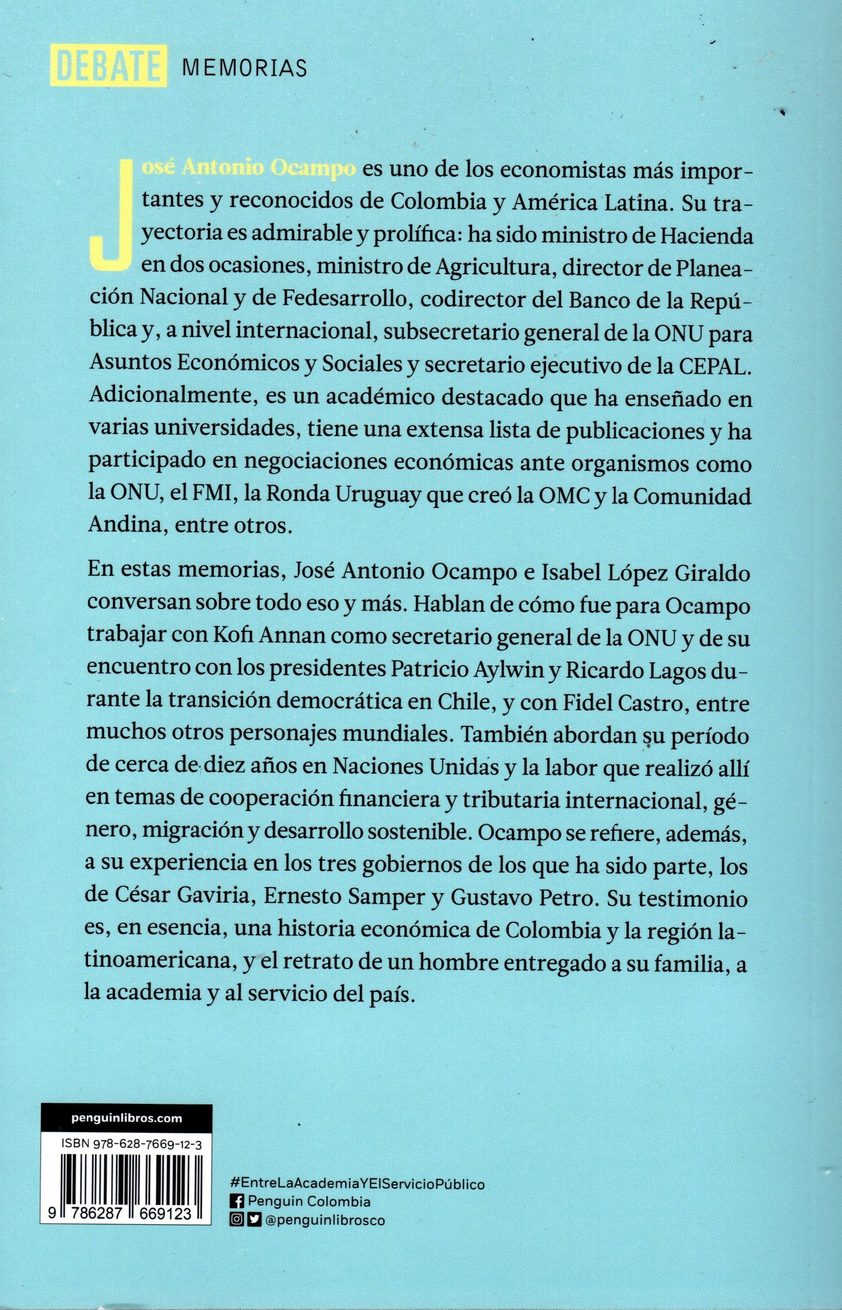 Libro Isabel López Giraldo / Jose Antonio Ocampo - José Antonio Ocampo. Entre la academia y el servicio público - Image 2