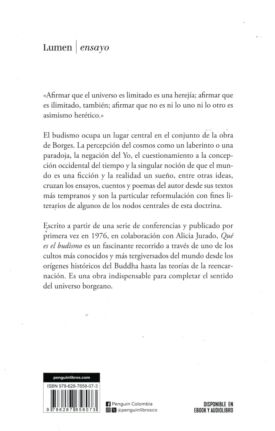 Libro Jorge Luis Borges/ Alicia Jurado - ¿Qué es el budismo? - Image 2