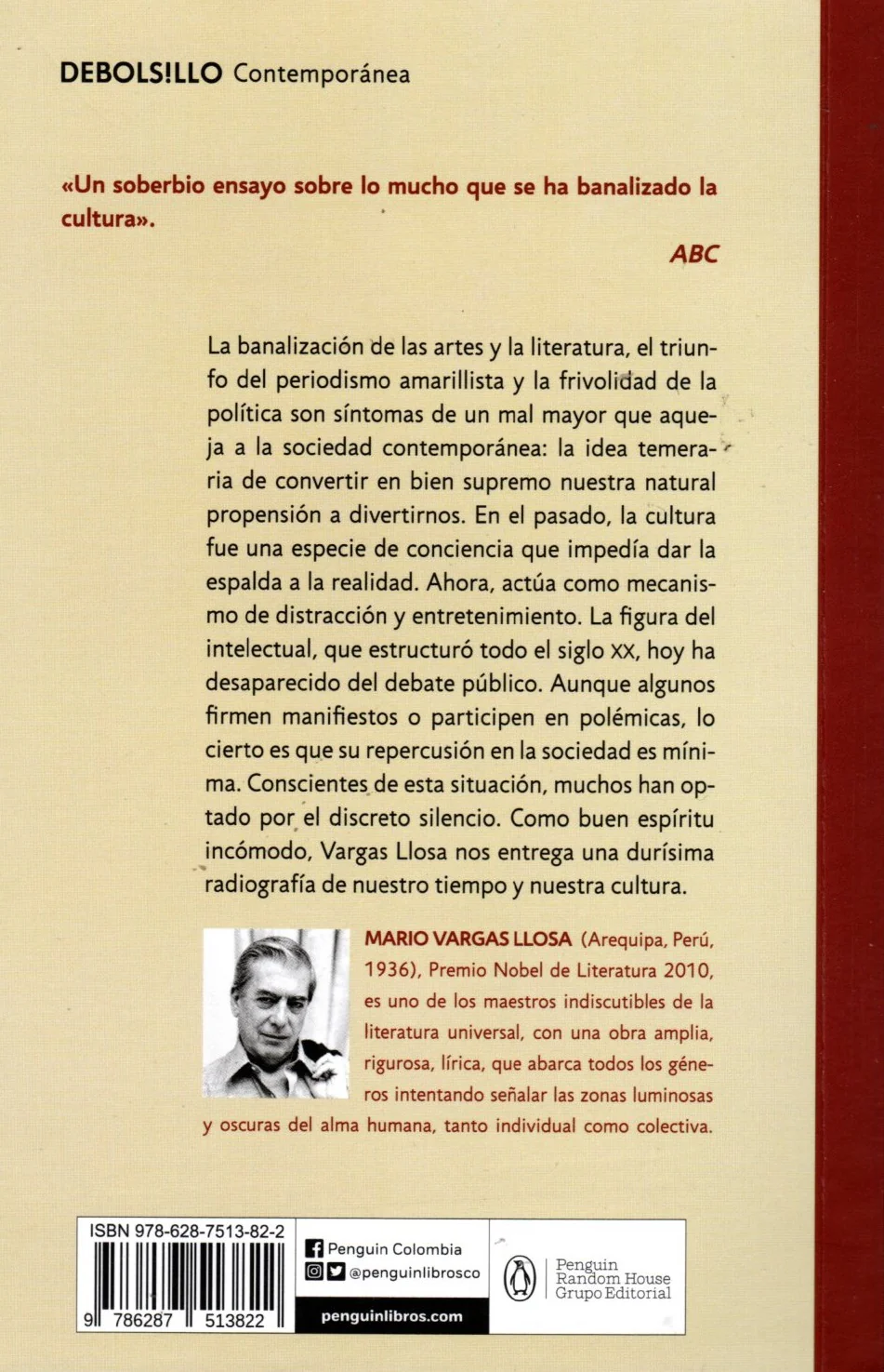 Libro Mario Vargas Llosa - La Civilización Del Espectáculo - Image 2