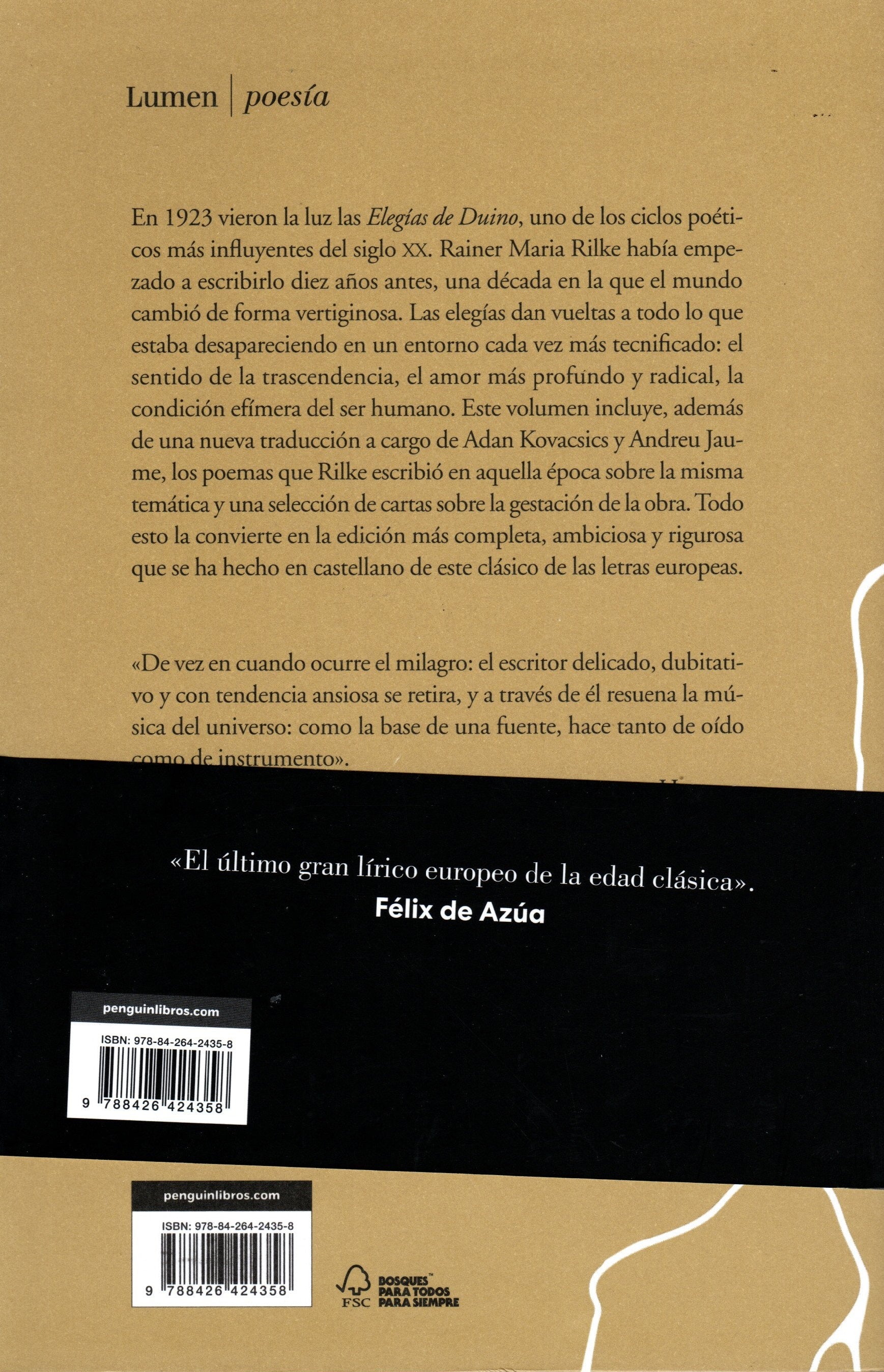 Libro Rainer Maria Rilke - Elegías de Duino - Image 2