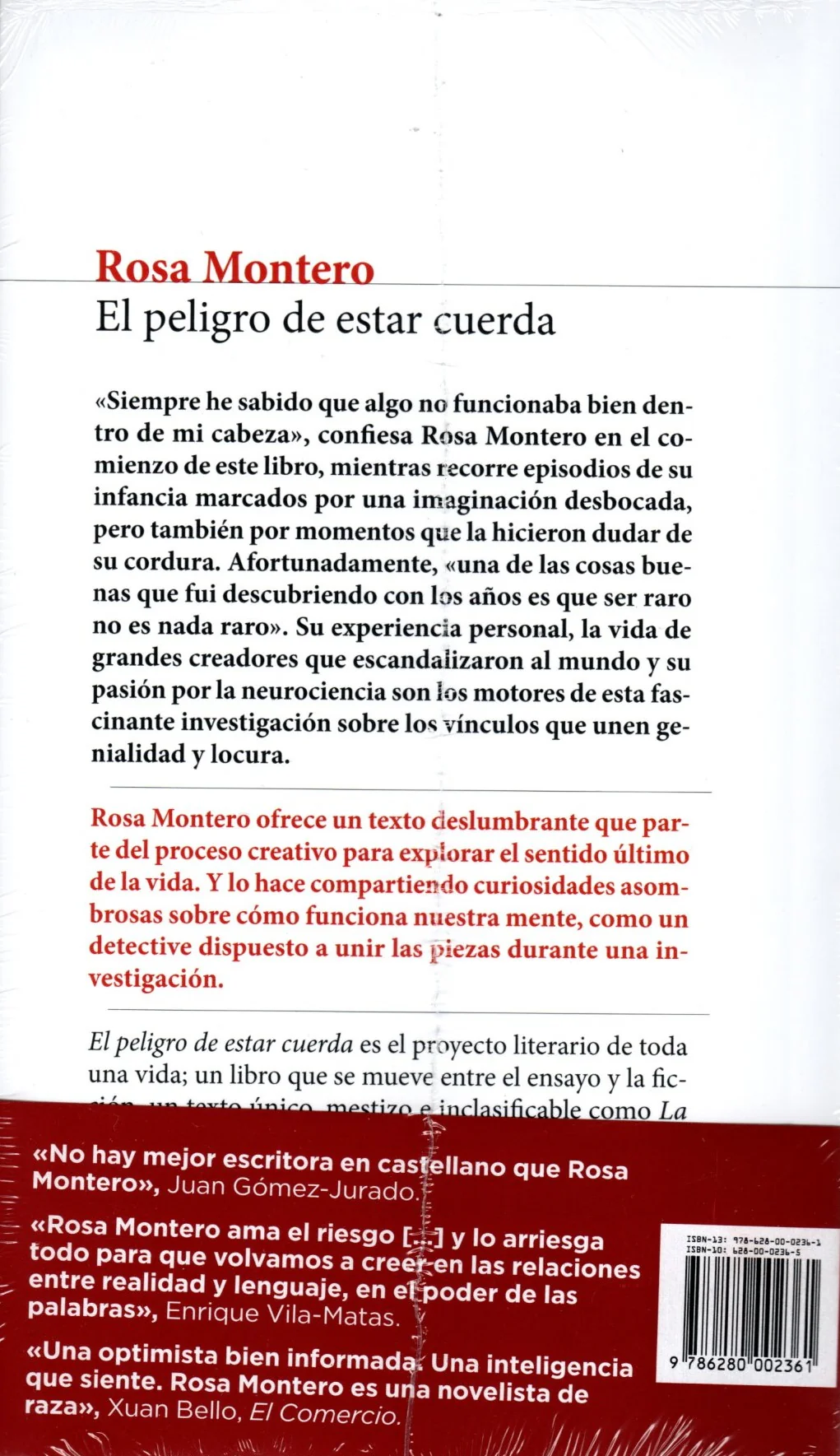 Libro Rosa Montero - El Peligro De Estar Cuerda - Image 2