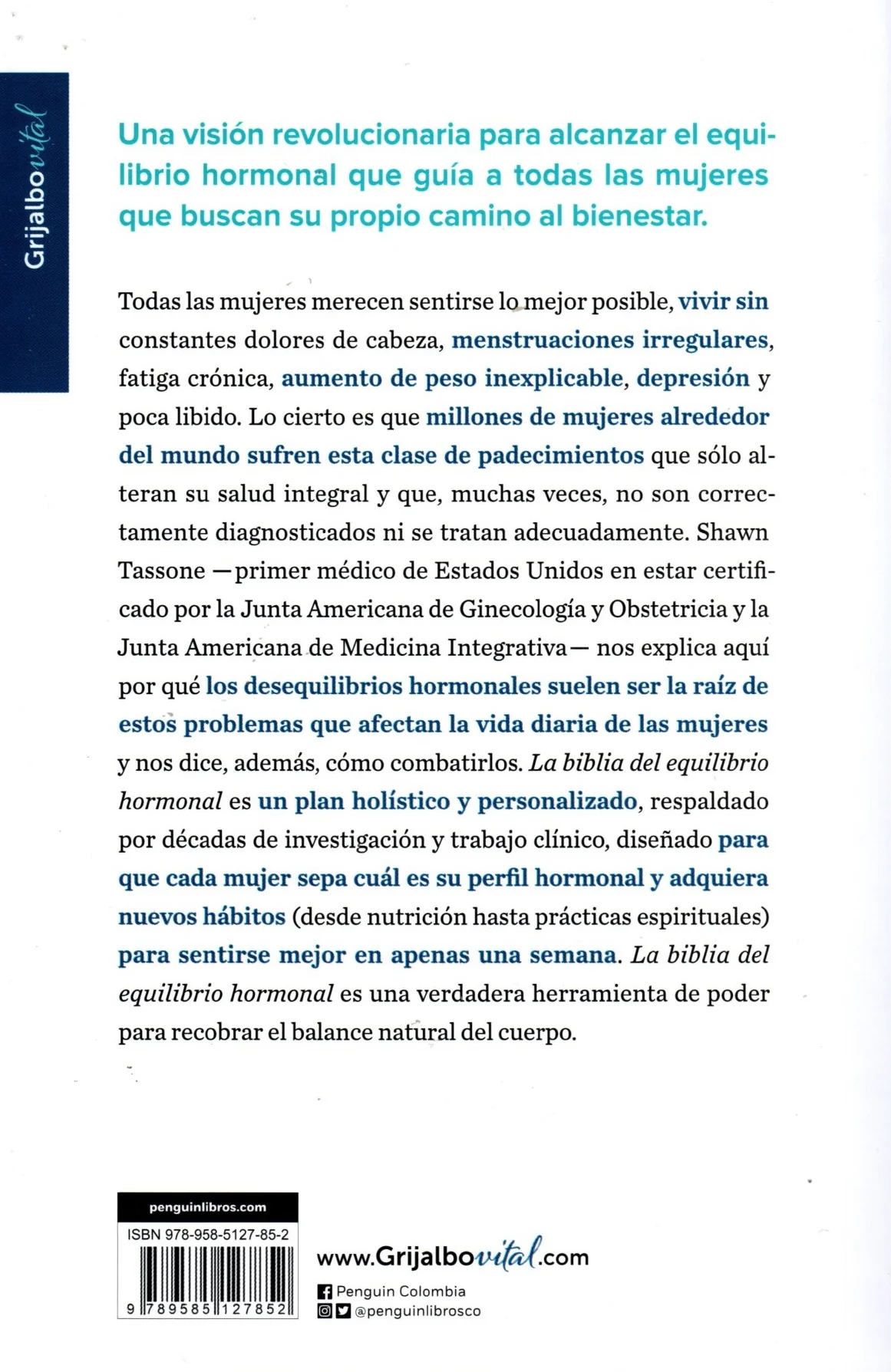 Libro Tassone Shawn - La Biblia Del Equilibrio Hormonal - Image 2