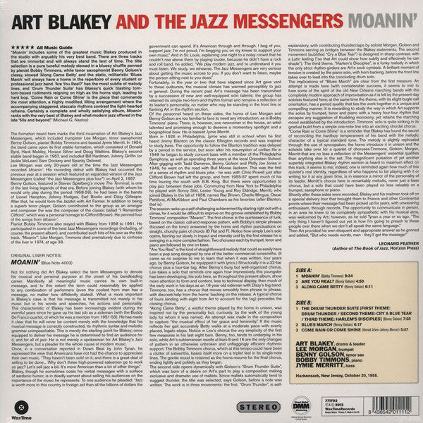 LP Art Blakey And The Jazz Messengers – Moanin' - Image 2