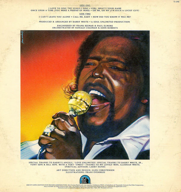 LP Barry White ‎– I Love To Sing The Songs I Sing - Image 2
