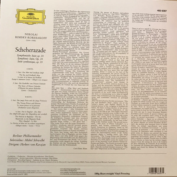 LP Berliner Philharmoniker, Michel Schwalbé, Herbert von Karajan – Scheherazade - Image 2