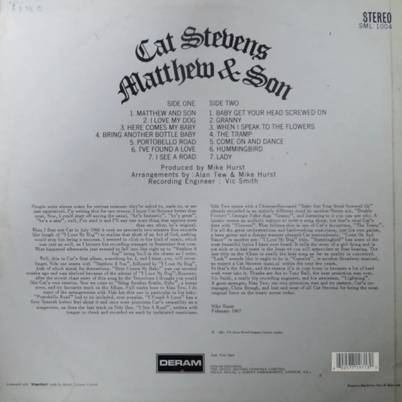 LP Cat Stevens - Matthew & Som - Image 2