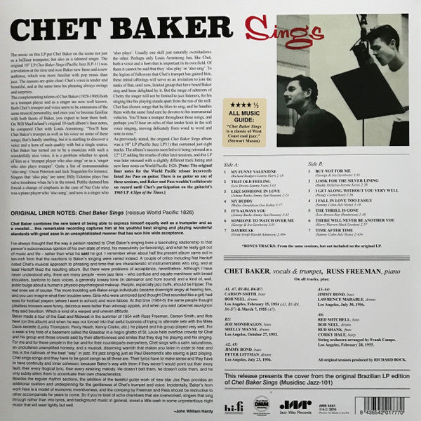 LP Chet Baker – Chet Baker Sings - Image 2