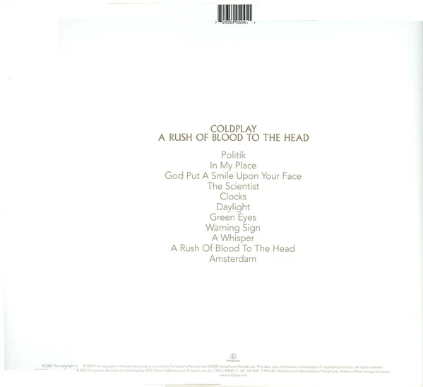 LP Coldplay – A Rush Of Blood To The Head - Image 2
