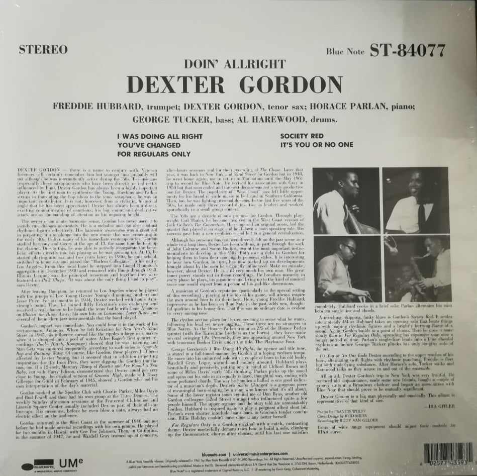 LP Dexter Gordon – Doin’ Allright - Image 2