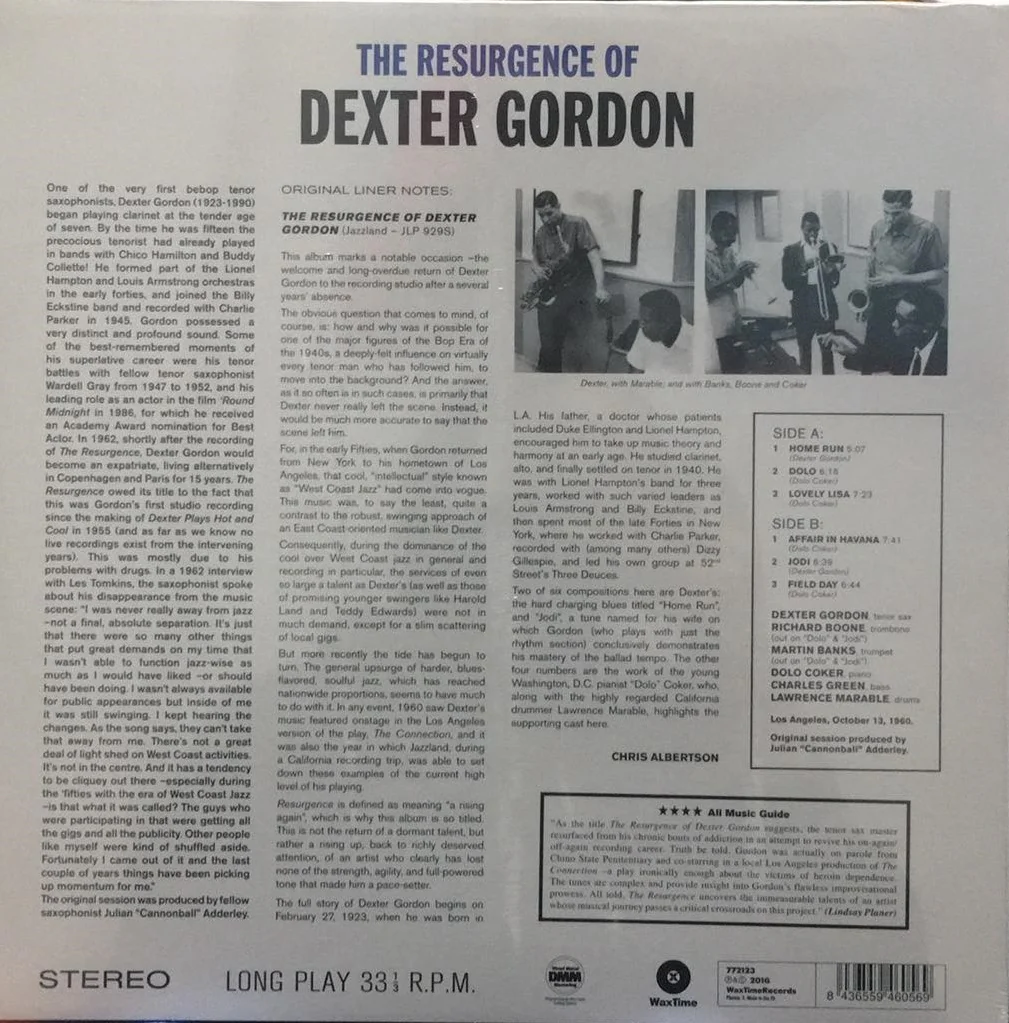 LP Dexter Gordon - The Resurgence - Image 2