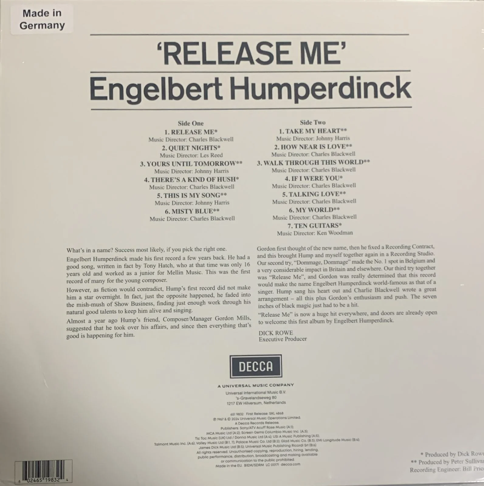 LP Engelbert Humperdinck - Release Me - Image 2