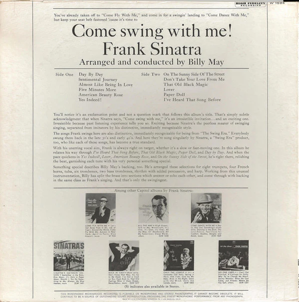 LP Frank Sinatra – Come Swing With Me! - Image 2