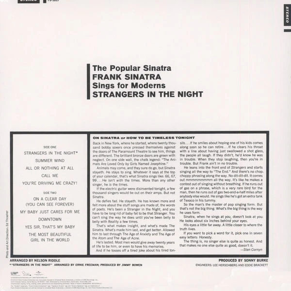 LP Frank Sinatra – Strangers In The Night - Image 2
