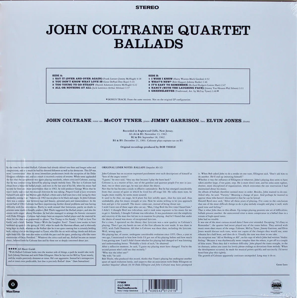 LP John Coltrane Quartet – Ballads - Image 2