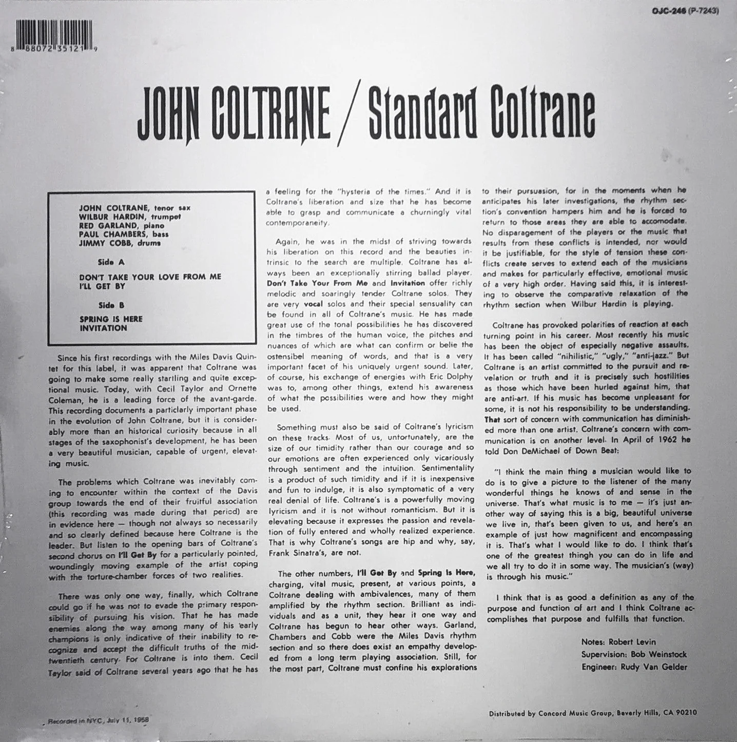 LP John Coltrane – Standard Coltrane - Image 2