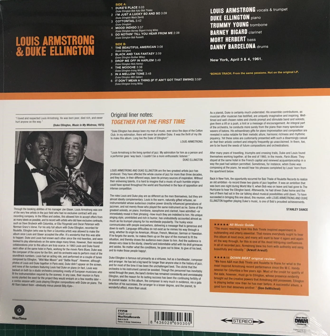 LP Louis Armstrong AND Duke Ellington – The Great Summit - Image 2