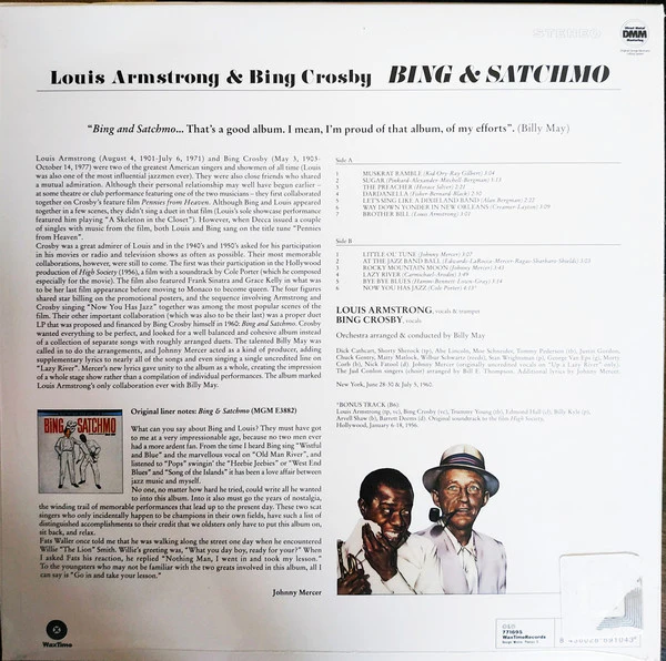 LP LOUIS ARMSTRONG & BING CROSBY BING & SATCHMO - Image 2
