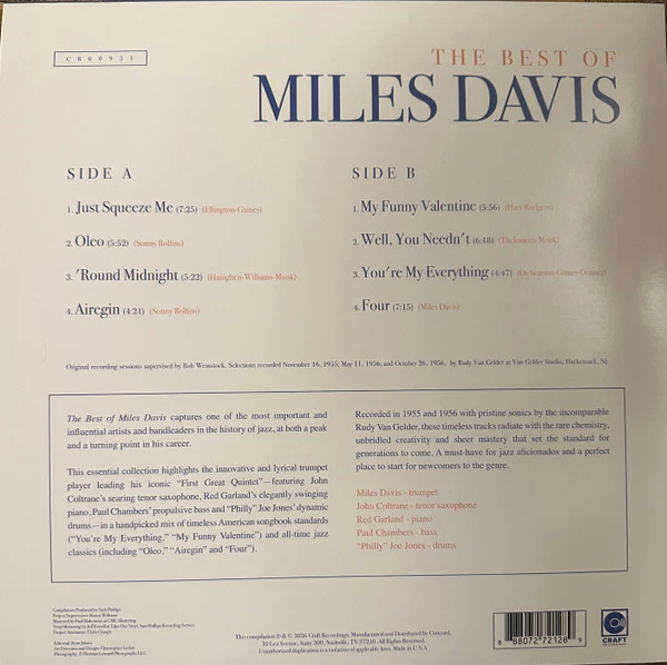 LP Miles Davis – The Best Of Miles Davis - Image 2