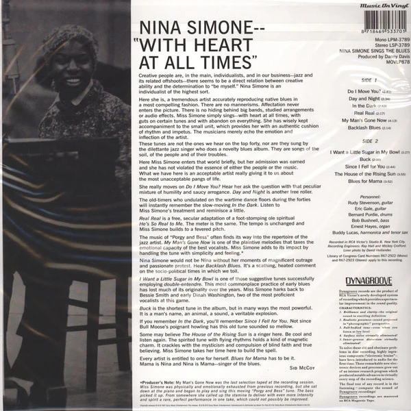 LP Nina Simone – Nina Simone Sings The Blues - Image 2
