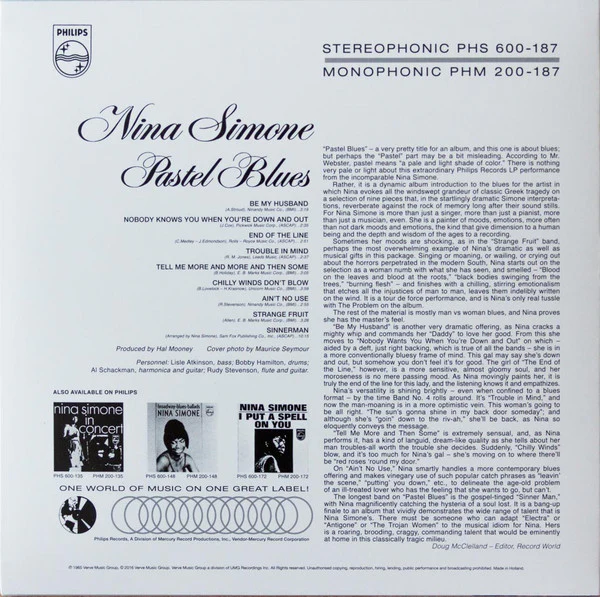 LP Nina Simone – Pastel Blues - Image 2