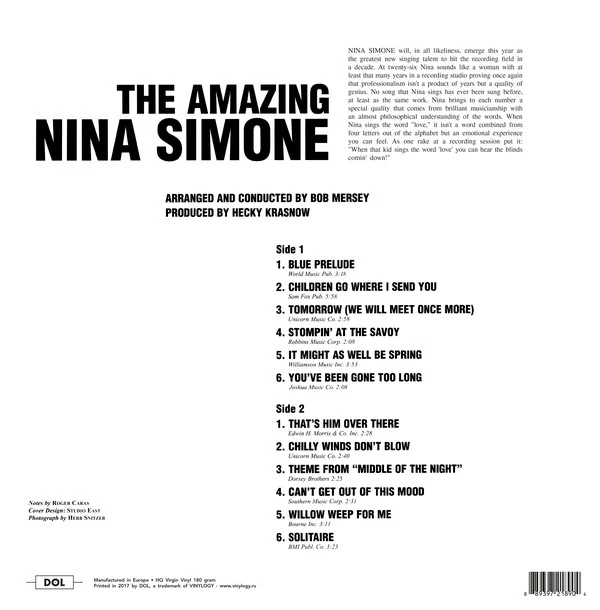 LP Nina Simone – The Amazing Nina Simone - Image 2