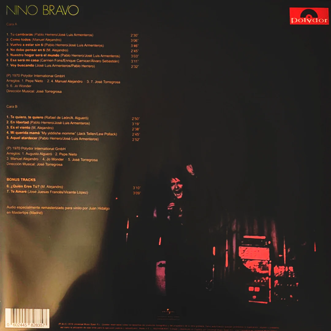 LP Nino Bravo – Te Quiero, Te Quiero - Image 2