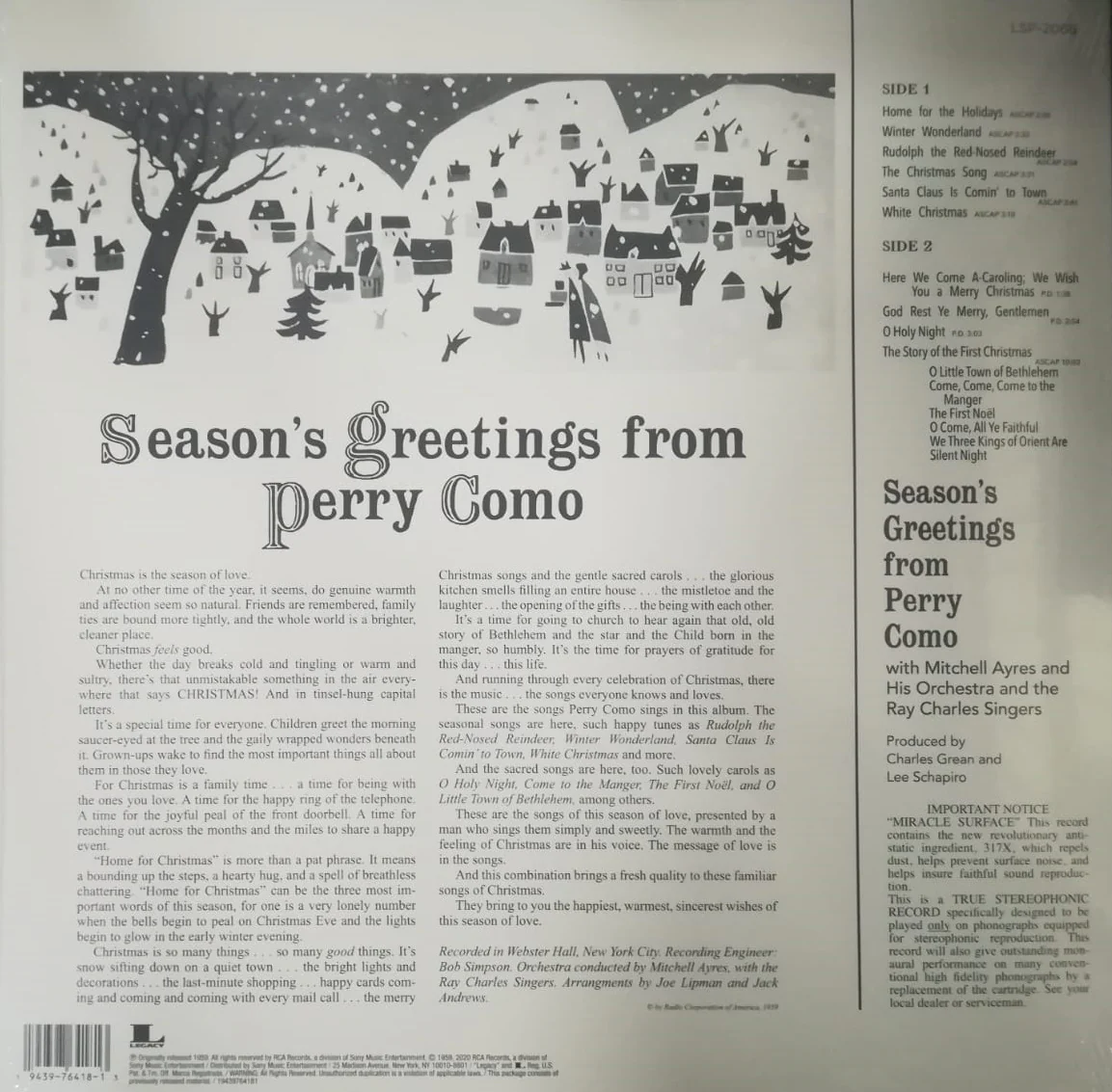 LP Perry Como – Christmas Greetings From Perry Como - Image 2