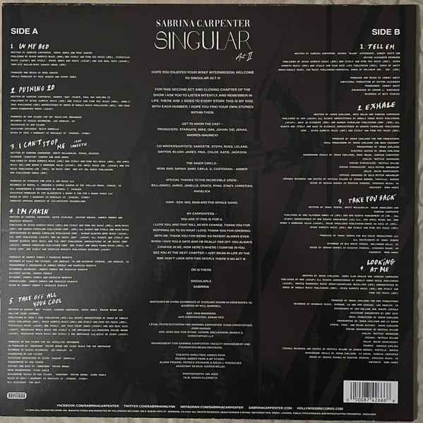 LP Sabrina Carpenter – Singular Act II - Image 2