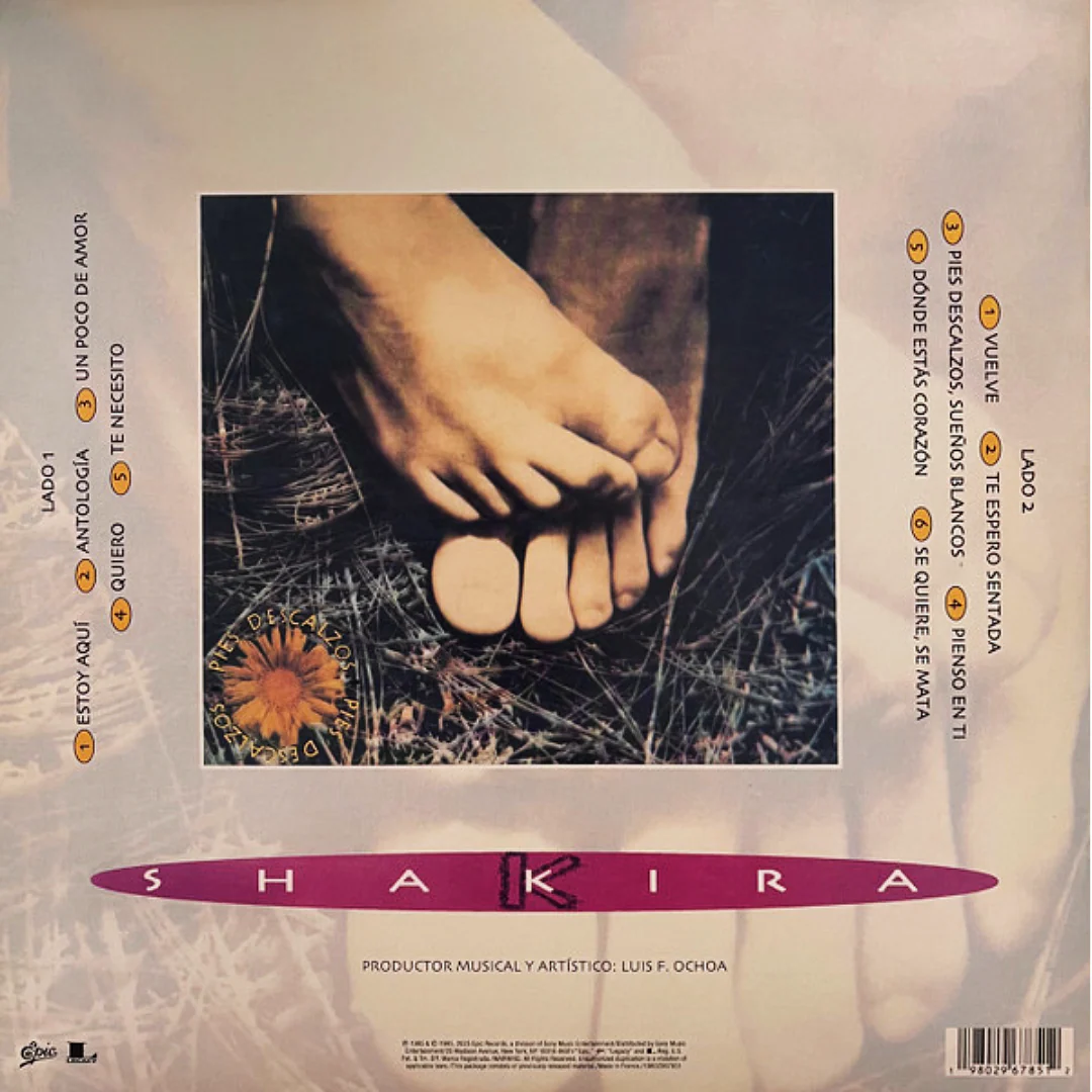 LP Shakira – Pies Descalzos (Edición Especial 30 Aniversario) - Image 2