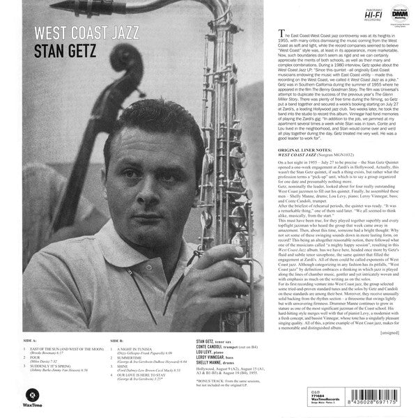 LP Stan Getz – West Coast Jazz - Image 2