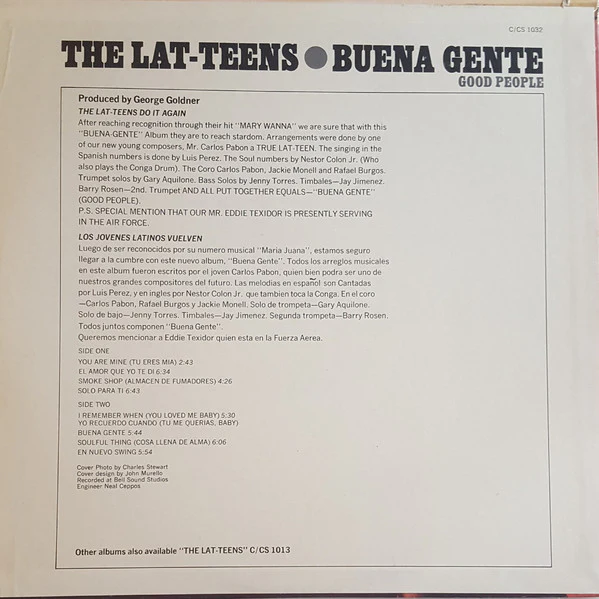 LP The Lat-Teens – Buena Gente (Good People) - Image 2