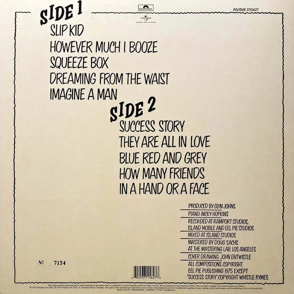 LP The Who – The Who By Numbers - Image 2