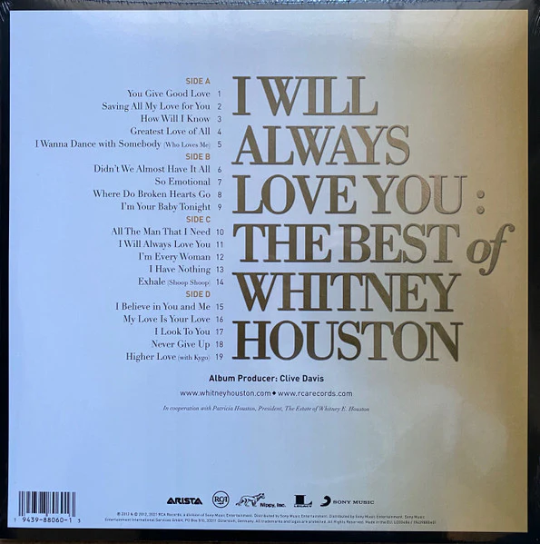 LP Whitney Houston – I Will Always Love You: The Best Of Whitney Houston - Image 2