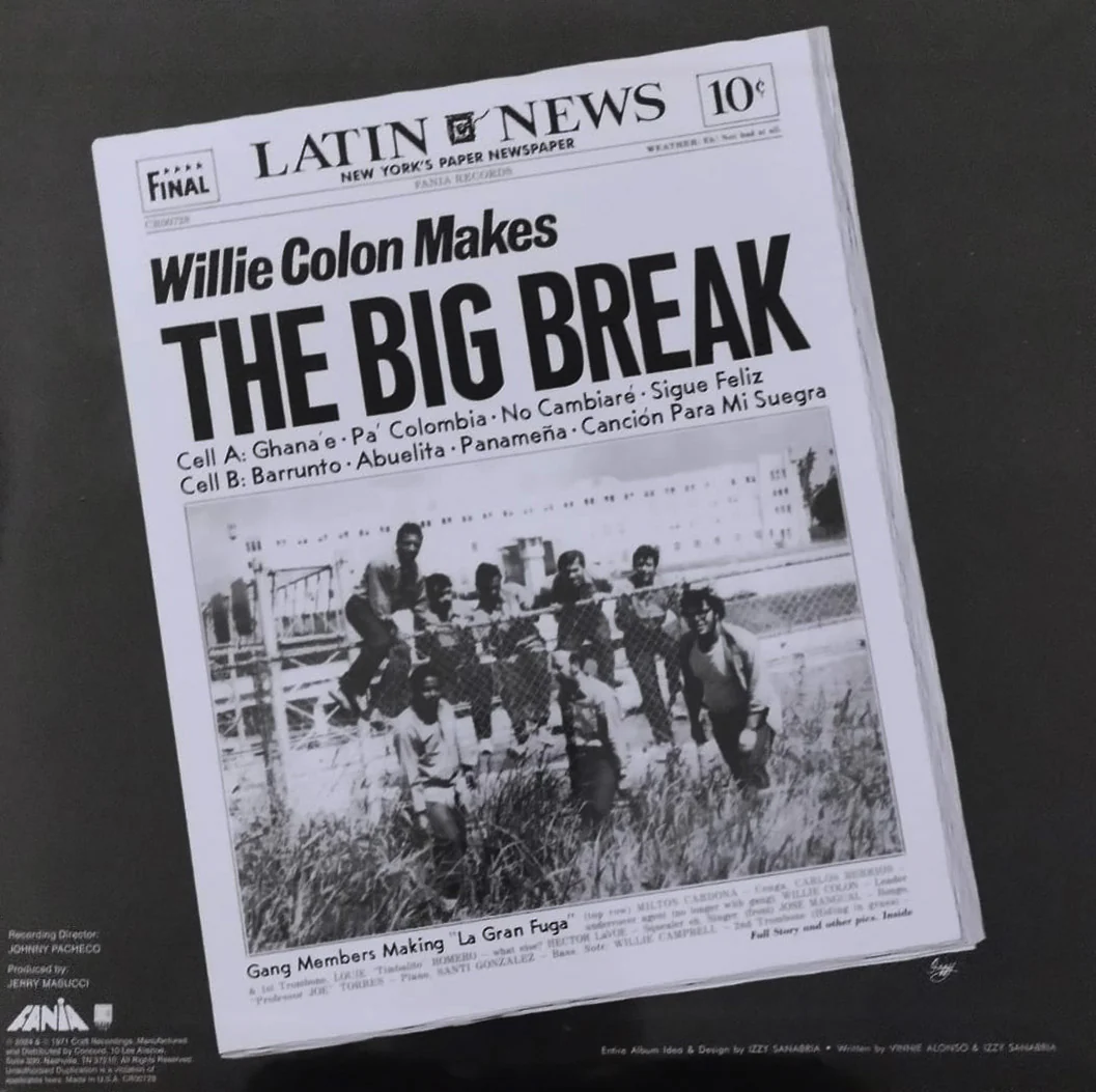 LP Willie Colon* – Wanted By FBI / The Big Break - La Gran Fuga - Image 2