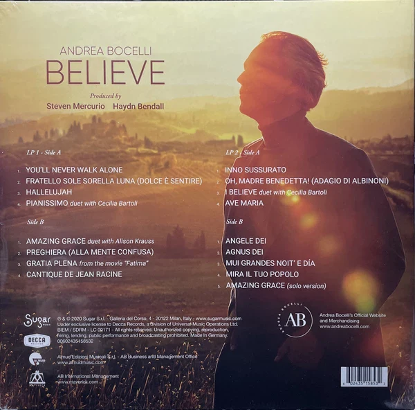 LP X2 Andrea Bocelli - Believe - Image 2