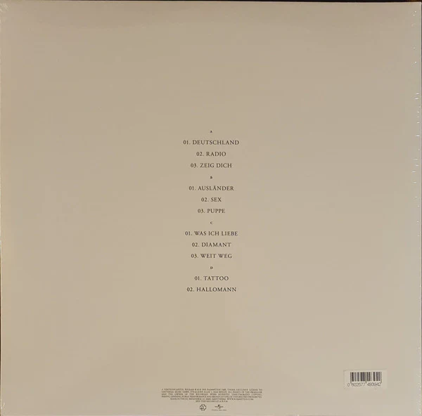 LPX2 Rammstein ‎– Untitled - Image 2