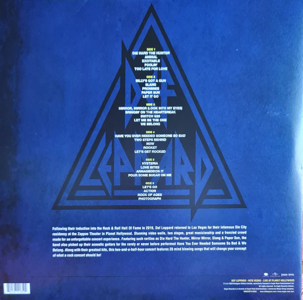 LP X3 Def Leppard – Hits Vegas - Live At Planet Hollywood - Image 2